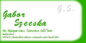 gabor szecska business card